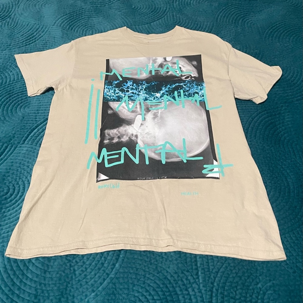 Men's Beige Poster Child Mental Health Tee- M